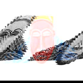 Antique Carved Tribal Art Baule Mask from Ivory Coast: Authentic Antique Carved Tribal Art Baule Mask from Ivory Coast. Dimensions: 17 in. x 8 in. Provenance: Miami Beach, FL Estate. House of Craven Auction Gallery: Please consider downloading our free mo