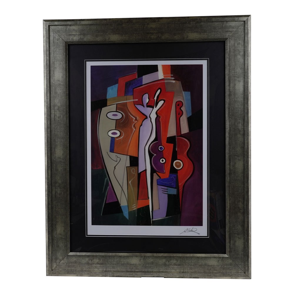 Alfred Gockel Jagged Edge Original Lithograph Framed (1 of 5)