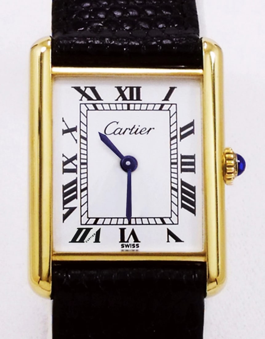 Cartier Authentic Men's Tank with Red Presentation Box and Cartier Gift Bag (1 of 15)