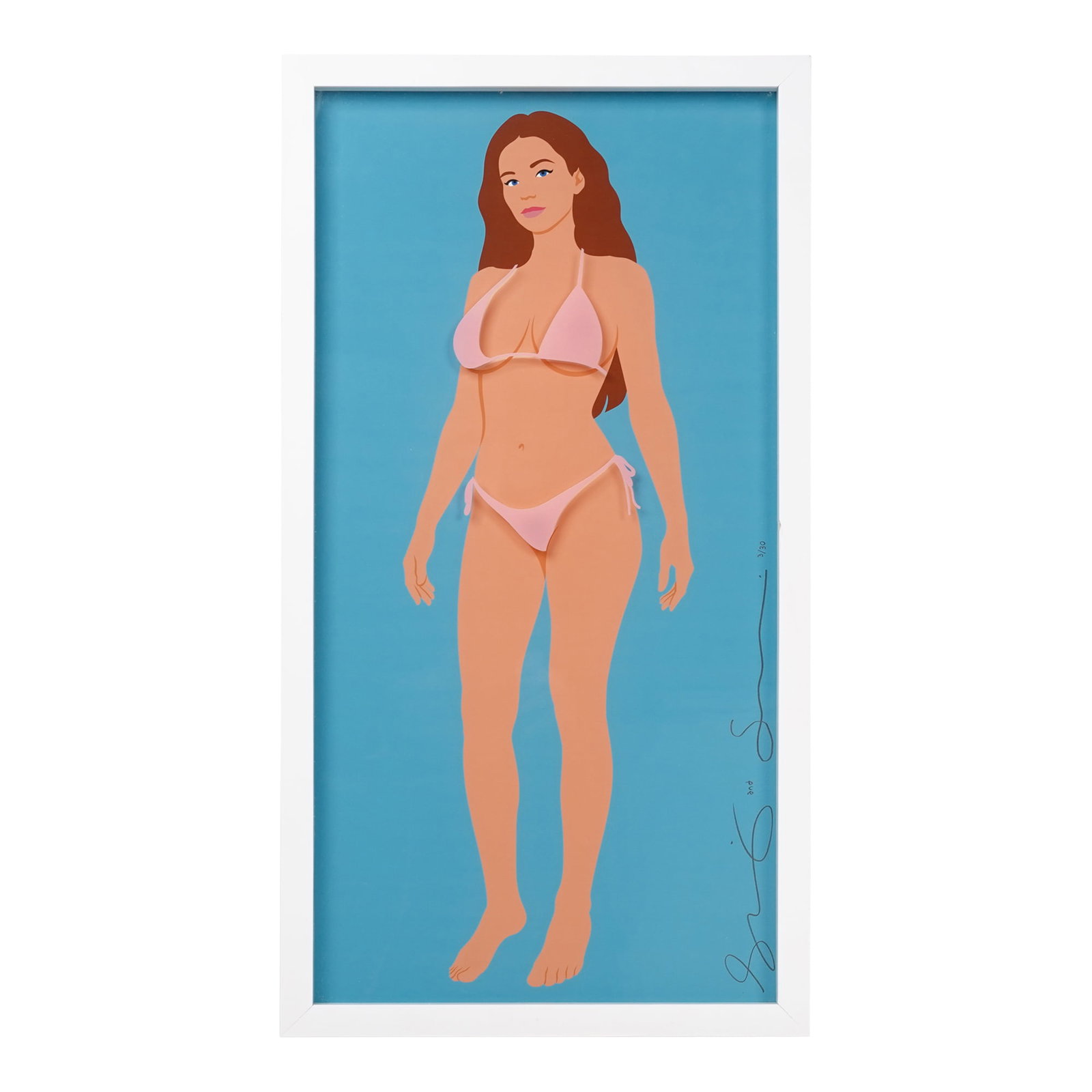 Shelby & Sandy Murphy Lady Bikini Lady 2023 Signed Edition 1/30: Layered Bikini Lady, 2023 Acrylic and Plexiglass on Canvas with High Gloss Varnish. Signed Limited Edition: 1/30 Signed by Artist. Framed Dimensions: 25 in. H x 13 in. W x 2 in. D. Pop artists and bro