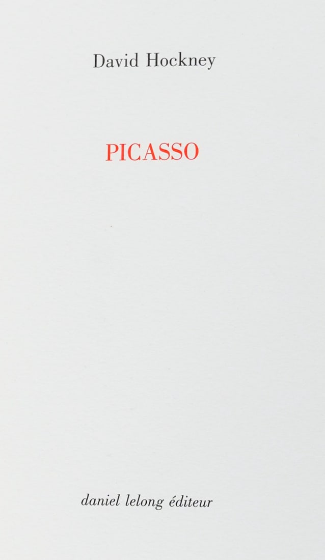 SIGNED David Hockney Picasso 1st 1999 Limited Edition 50 Copies Rare Book: Famed Artist, David Hockney, SIGNED Picasso 1st 1999 Limited Edition 50 Copies of this Rare Book (ISBN:2-86882-026-3). Daniel Lelong, Editor, 1999, First French Language Edition. SIGNED Limited Editio