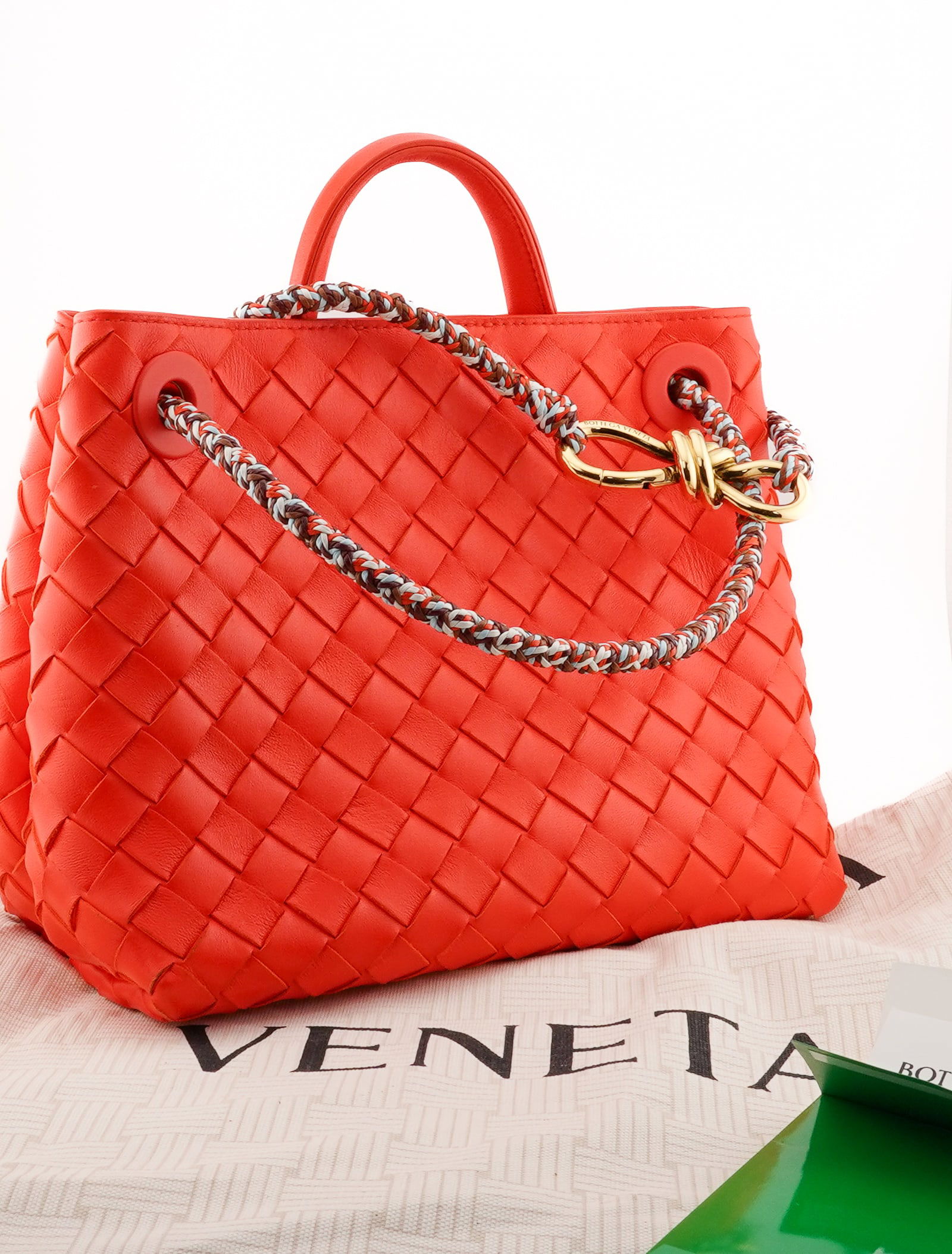 Bottega Veneta Andiamo $4,900 Small Leather Top-Handle Bag: Authentic Bottega Veneta Andiamo Small Leather Top-Handle Bag. Retail Price: $4,900. Original Dust Cover and Receipt Palm Beach Bottega Veneta Boutique. This iconic Andiamo top-handle bag from Bottega