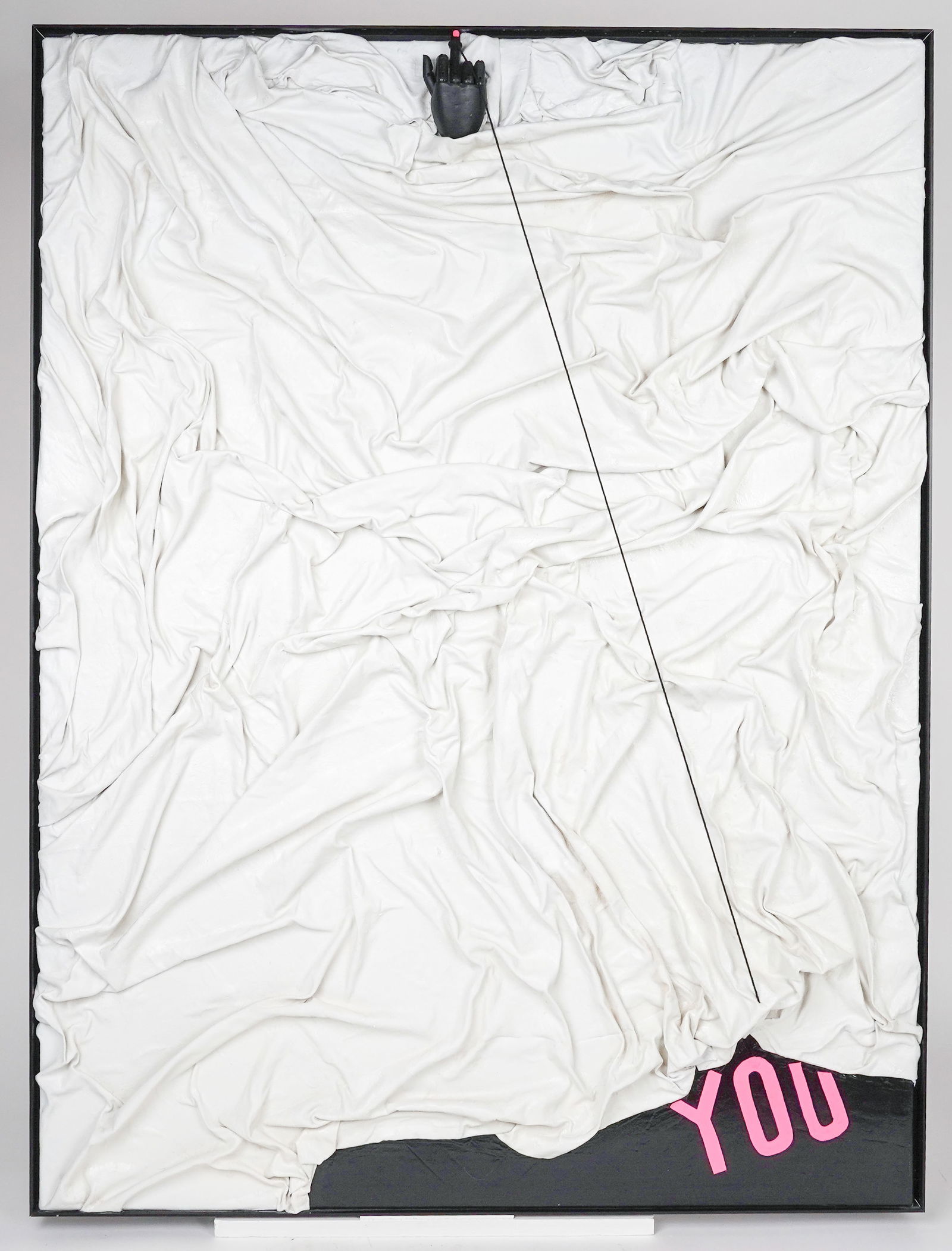 Mauricio Baffa F YOU 2022 Mixed Technique Acrylic Sculpture Art by Vafa (1 of 9)