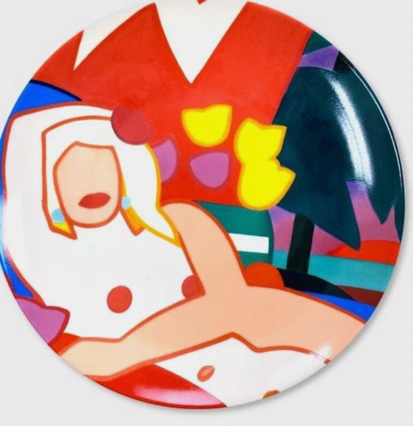 Tom Wesselmann Sunset Nude with Palm Trees (2003) Framed Limoges (1 of 3)