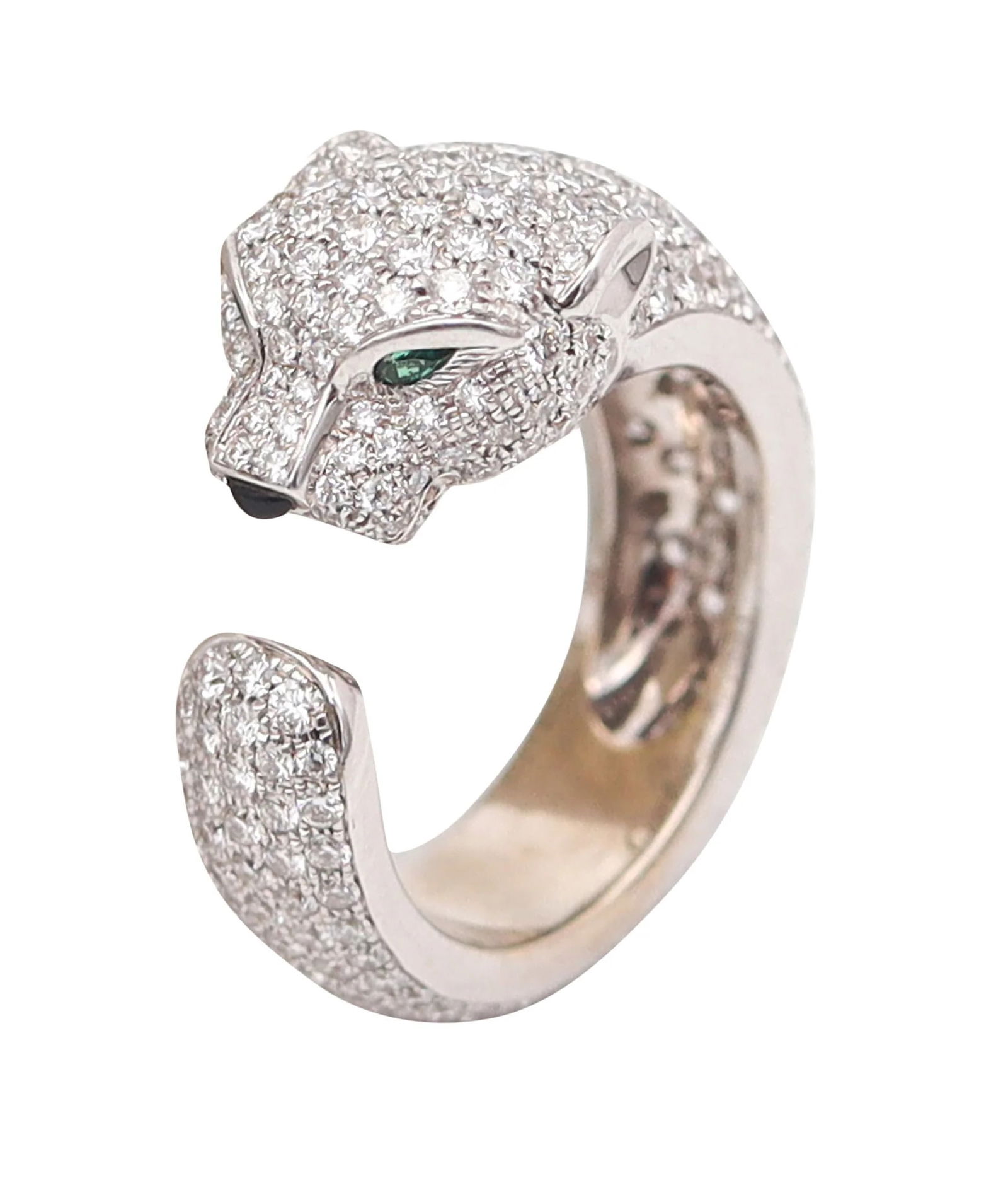 Authentic Panthère de Cartier Ring 2.39 Carats 285 Brilliant-Cut Diamonds with Box and COA (1 of 10)