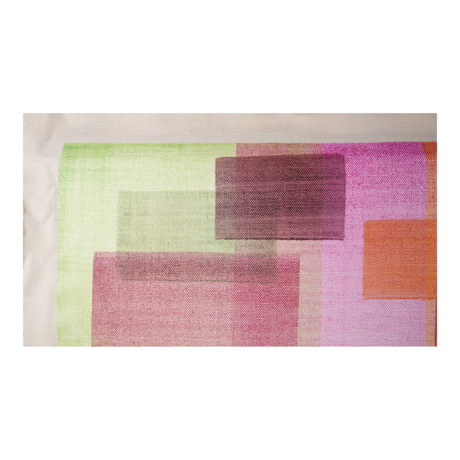 Nathalie Lesage Vibrant Modern French Tapestry ART 2023: Original Vibrant Modern Abstract Painting on Canvas from French Artist Nathalie Lesage (Abstract Tapestry) with COA. Nathalie is a French artist born in 1966. Her lineage is full of artist from a scul