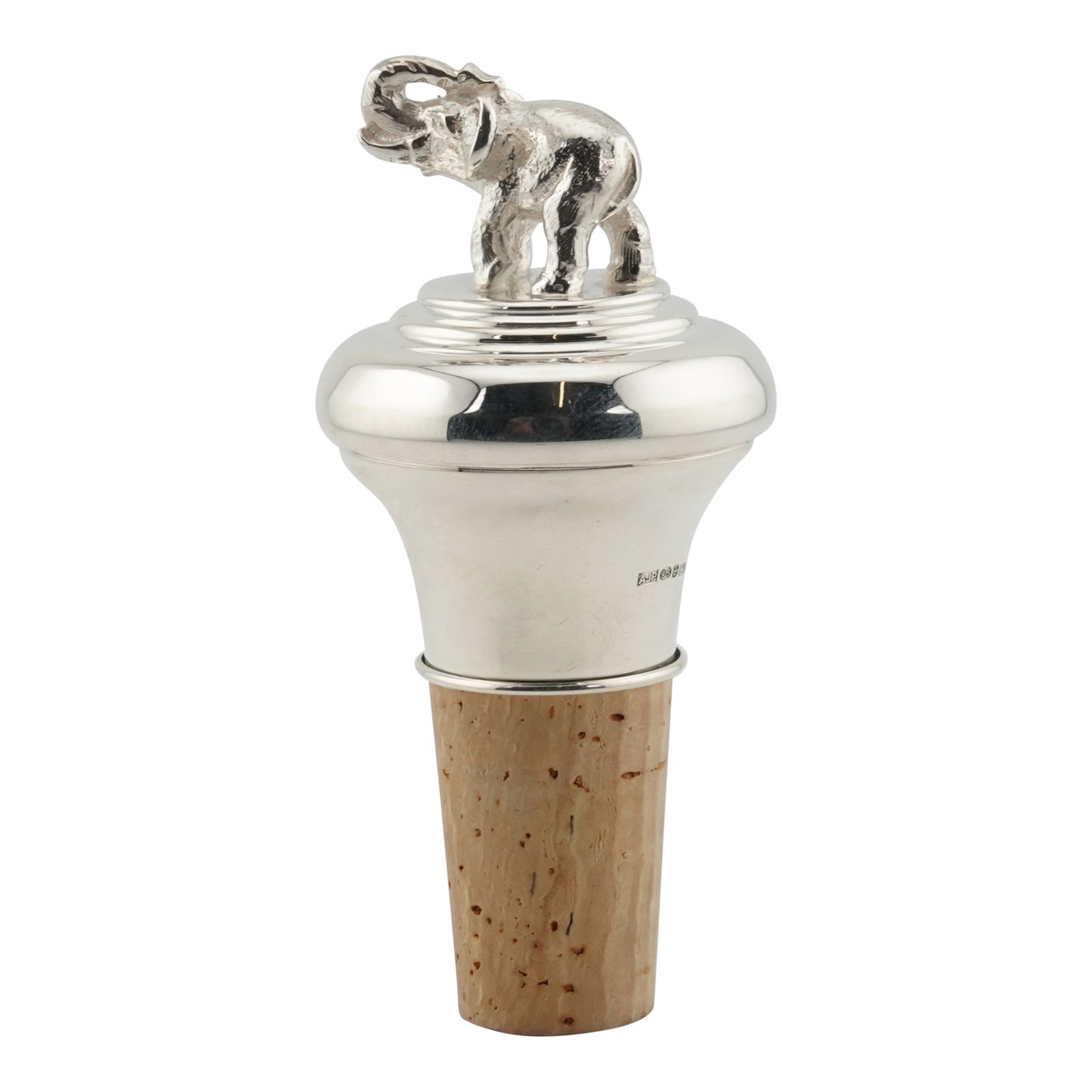 Sterling Silver London Silver Vaults Elephant Wine Cork Marked and Never Used: Sterling Silver London Silver Vaults Elephant Wine Cork Marked and Never Used. Approximately 4 in. Established in 1885, The London Silver Vaults is a fascinating, subterranean marketplace that is home