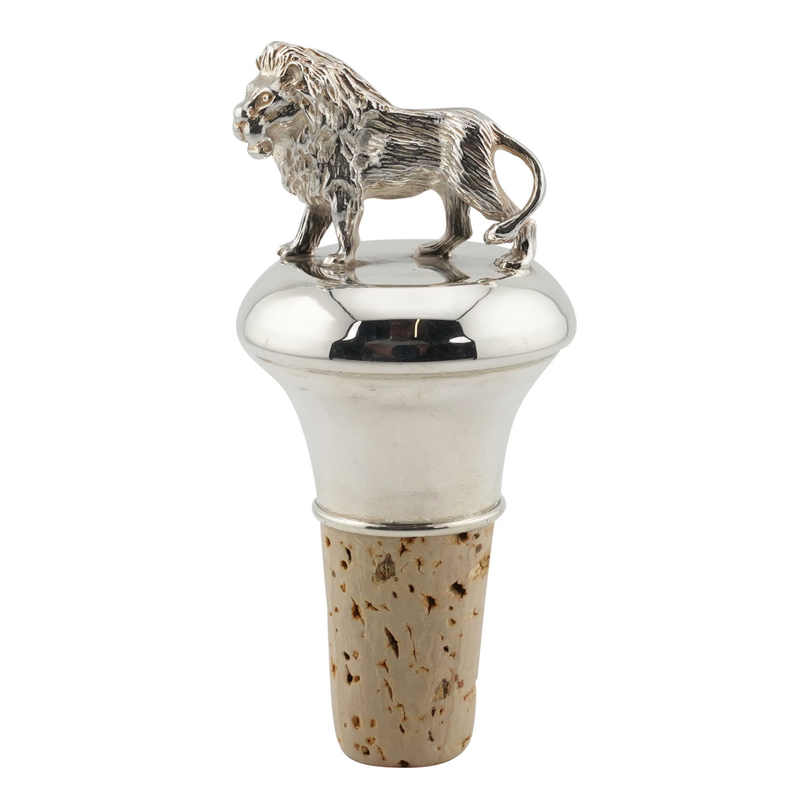 Sterling Silver London Silver Vaults Lion Wine Cork Marked and Never Used: Sterling Silver London Silver Vaults Lion Wine Cork Marked and Never Used. Approximately 4 in. Established in 1885, The London Silver Vaults is a fascinating, subterranean marketplace that is home to
