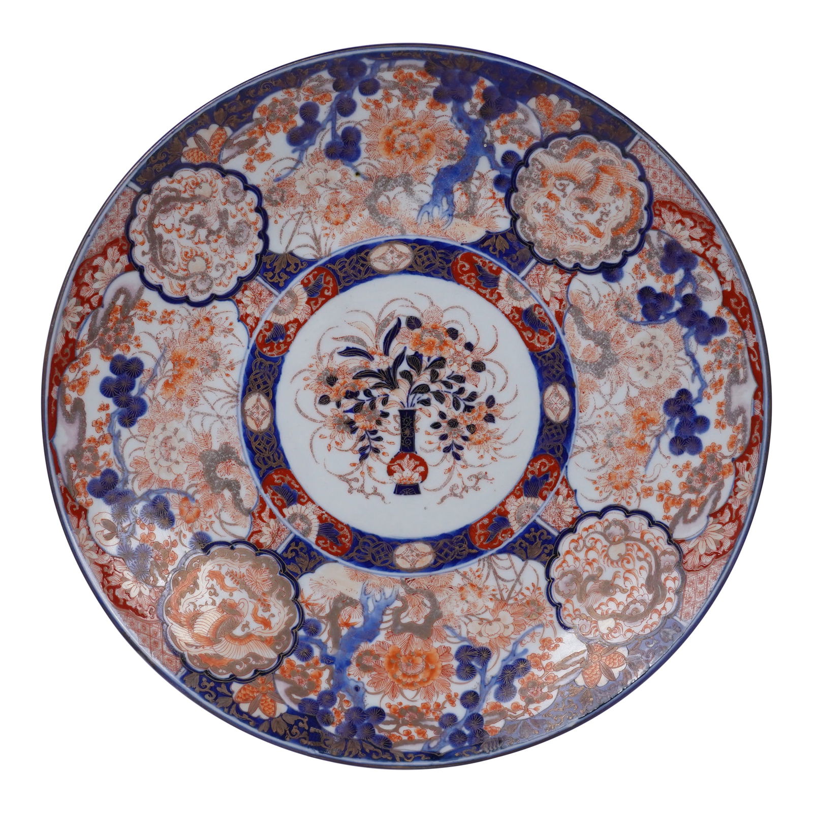 Japanese Imari Porcelain XL Charger 15 in. Diameter (1 of 10)