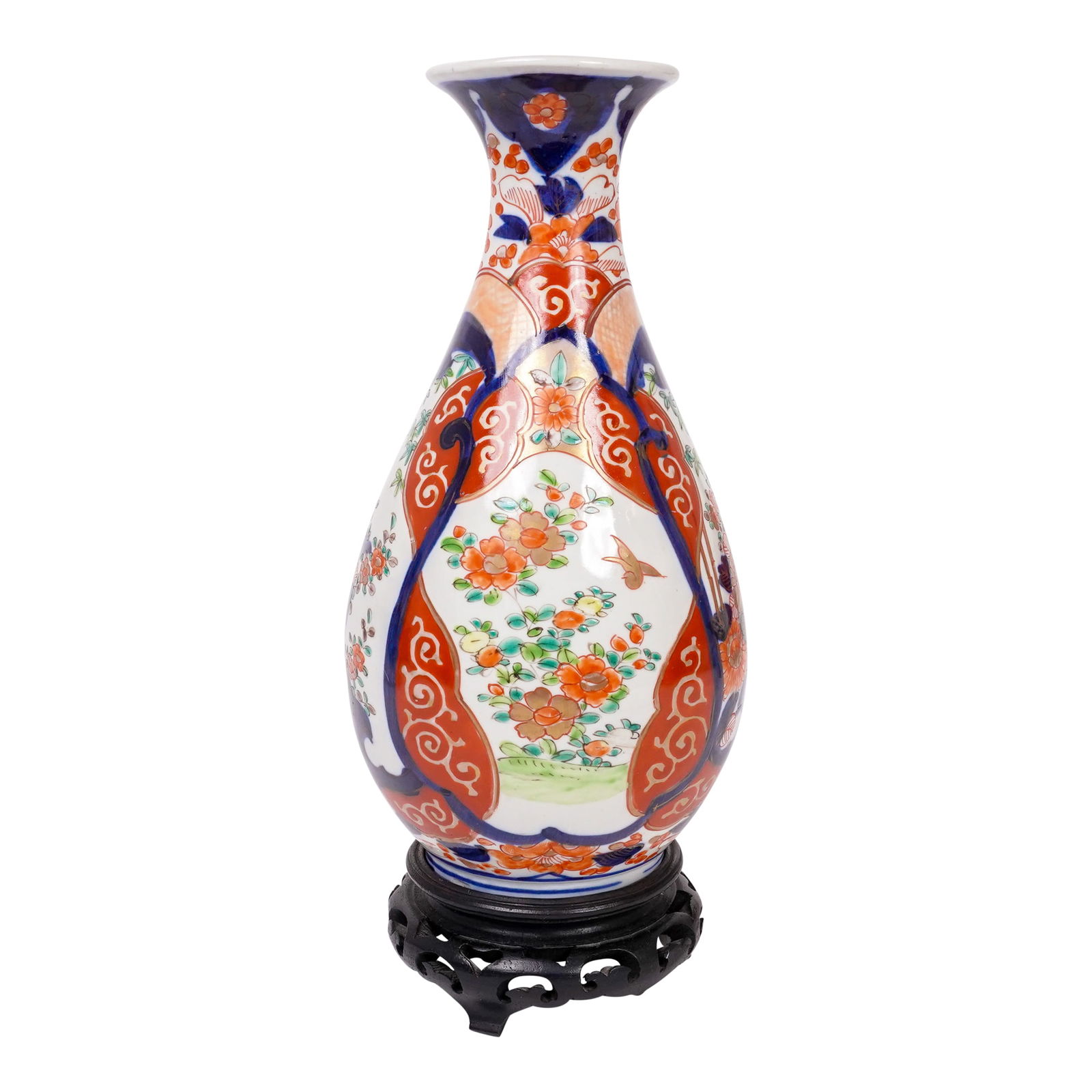 Japanese Imari (Imari-yaki) Porcelain Vase: Japanese Imari (Imari-yaki) Porcelain Vase. Imari ware is a type of Japanese porcelain traditionally made in the town of Arita, in the Hizen Province, featuring a distinctive color palette. The classi