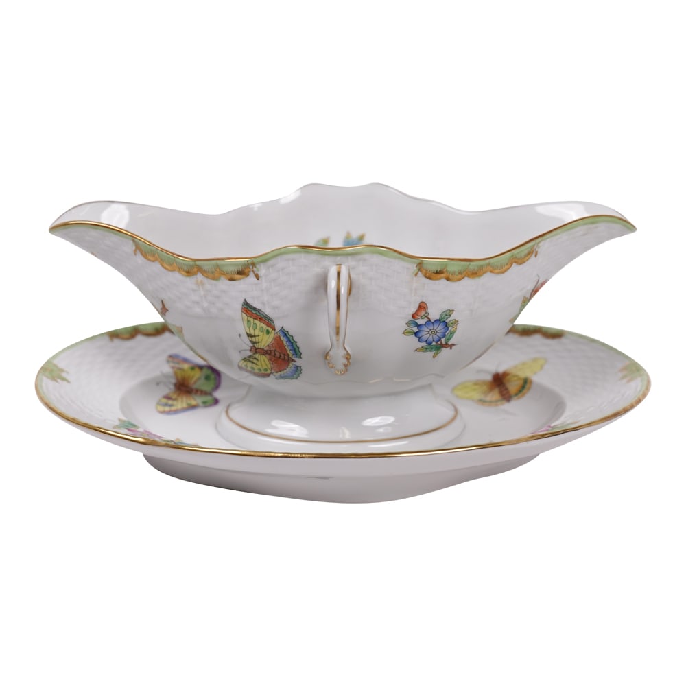 Herend Queen Victoria Gravy Boat with Fixed Stand, 234, VBO 7 (1 of 7)