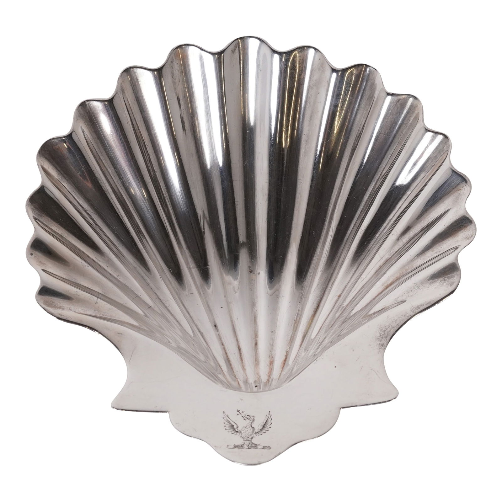 Pristine 1751 King George II Georgian Sterling Silver Hallmarked Shell Shell Dish London (1 of 8)