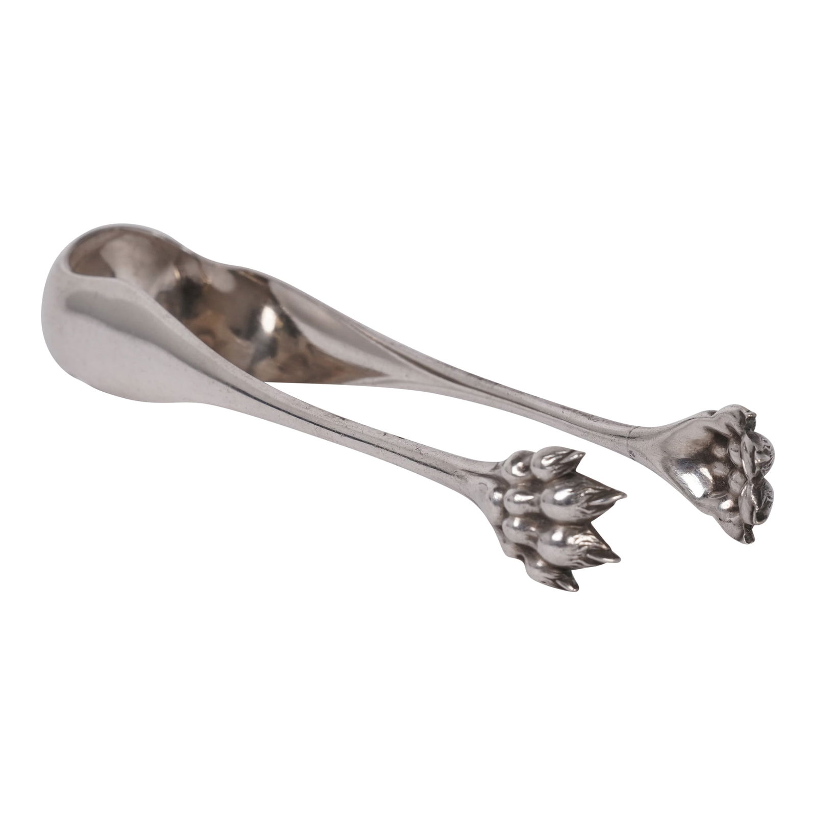 French Sterling Silver Hallmarked Lion Claw Feet 6 in. Ice Thongs C. 1880s: French Sterling Silver Hallmarked Lion Claw Feet 6 in. Ice Thongs C. 1880s. Provenance: Miami, FL Estate. House of Craven Auction Gallery: Please consider downloading our free mobile app available on