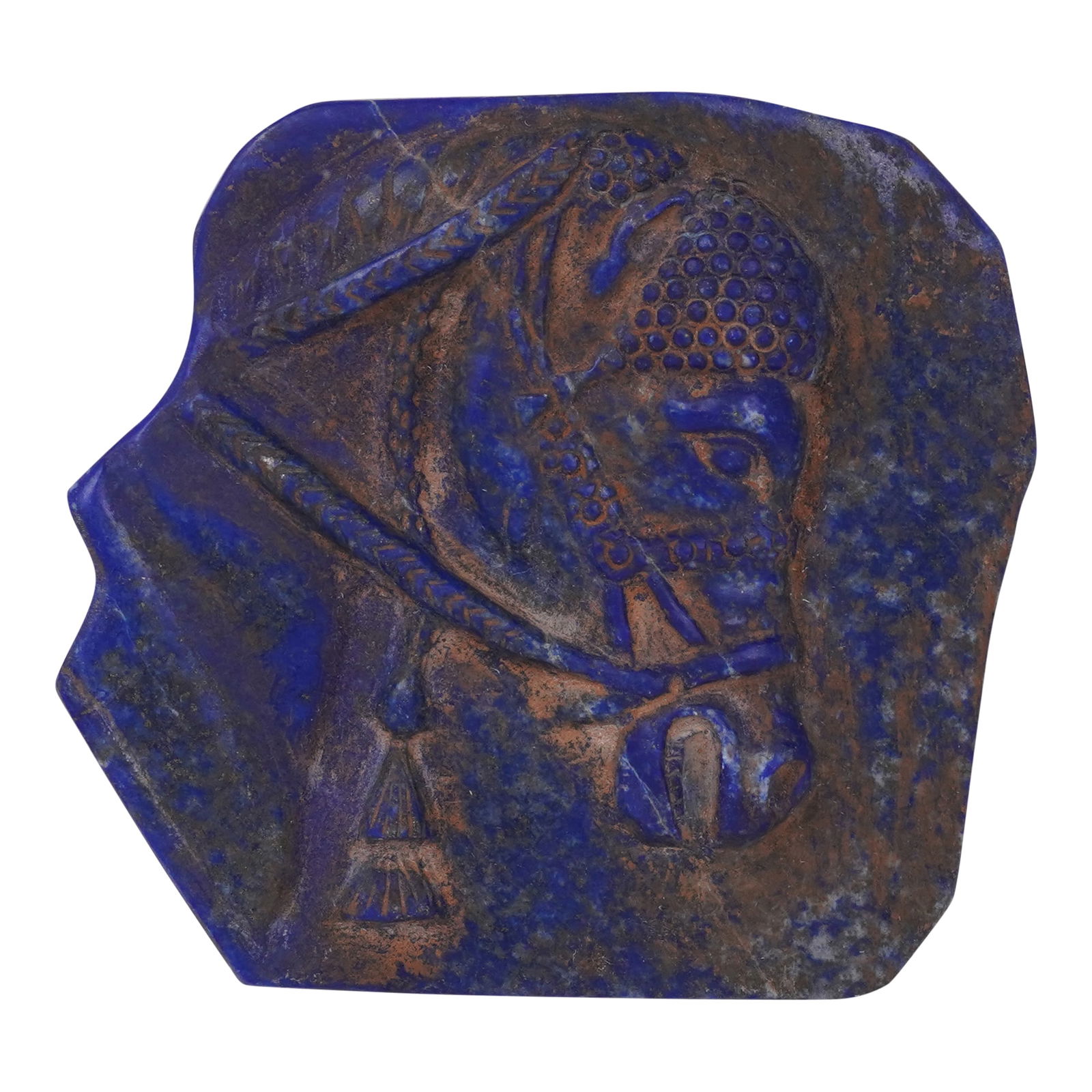 Lapis Lazuli Hand carved Blue Chinese Horse Sculpture: Lapis Lazuli Hand carved Blue Chinese Horse Sculpture. Dimensions: 4 1 /2 in. H x 4 1 /2 in. W x 1 in. D. Provenance: Miami, FL Estate. House of Craven Auction Gallery: Please consider downloading our