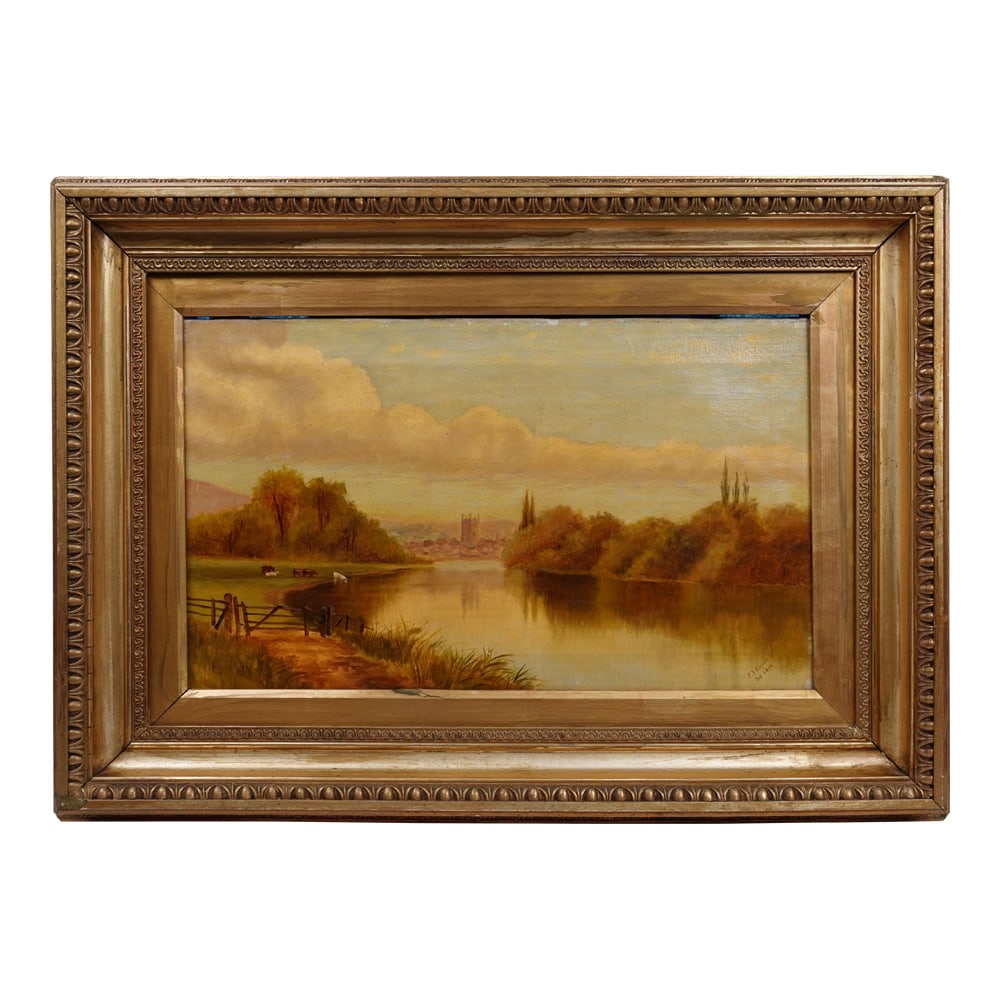 P. B. Elliott Original European Framed Landscape Oil on Canvas (1 of 8)