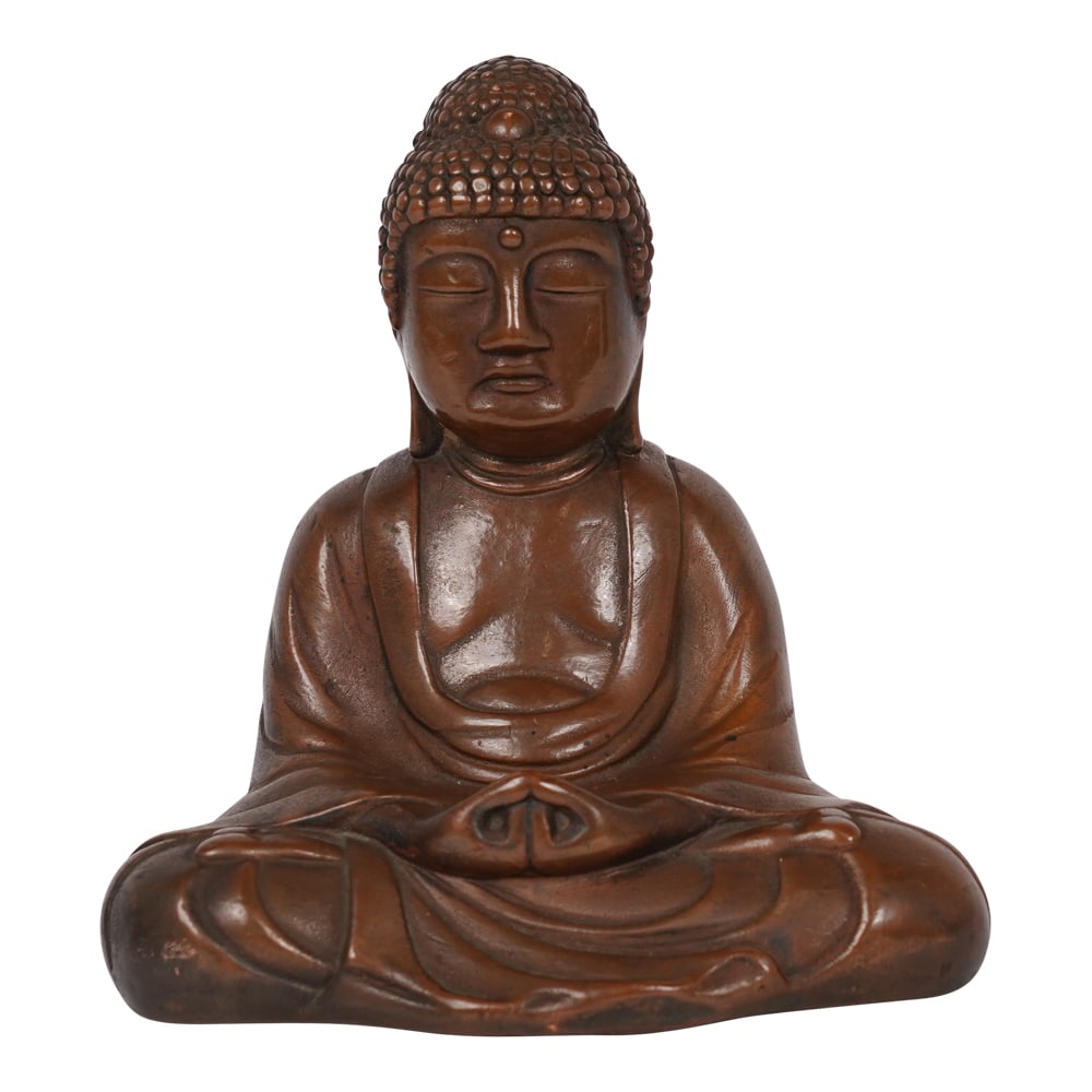 Antique Traditional Bronze Seated Meditating Buddha (1 of 6)