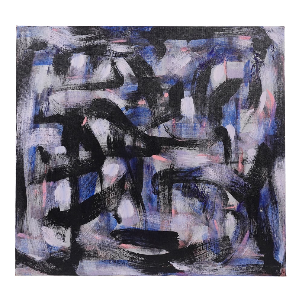 Mixed Media Abstract Painting by Artist Barry Lieberman Signed On Verso (1 of 8)