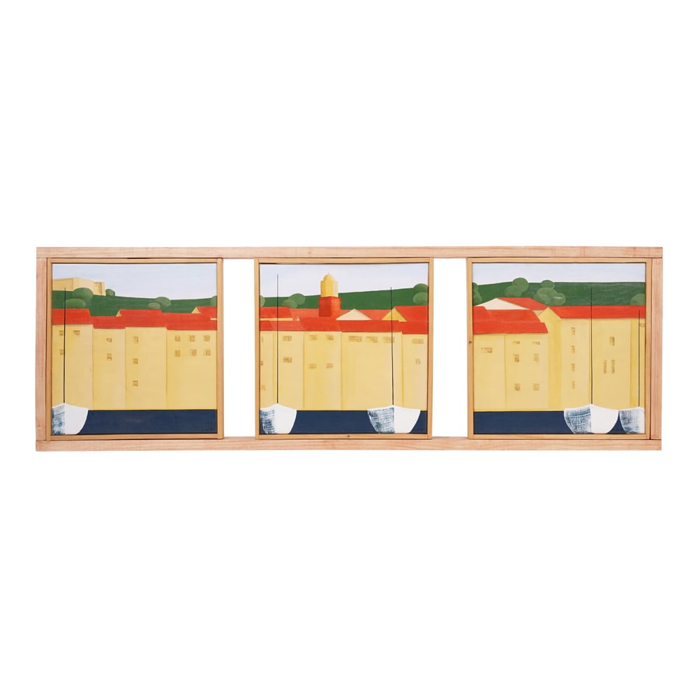 Cathie Forestier, French Artist 3 Panel Oil on Canvas Saint-Tropez, France: Cathie Forestier, French Artist 3 Panel Oil on Canvas Saint-Tropez, France. Provenance: Miami, FL Estate. House of Craven Auction Gallery: Please consider downloading our free mobile app available on