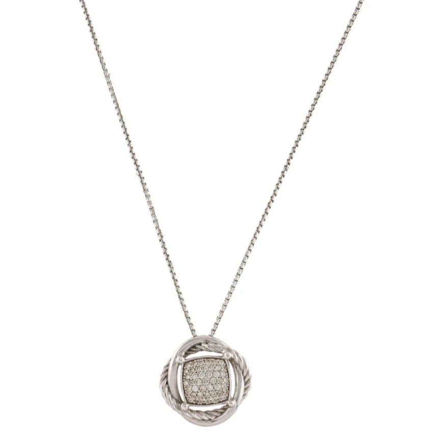 David Yurman Diamond Infinity Pendant Necklace (1 of 4)