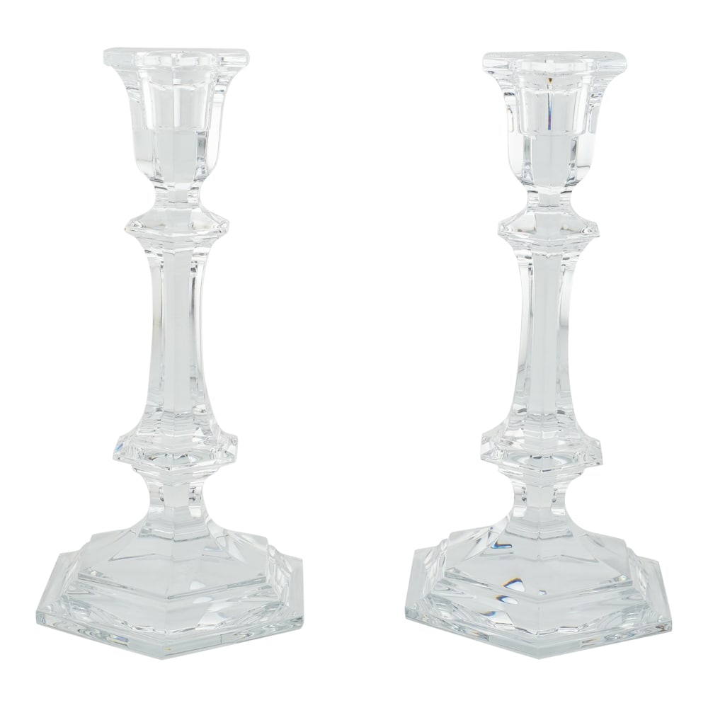 Pair (2) Baccarat Crystal Versailles / Harcourt Candlesticks (1 of 8)
