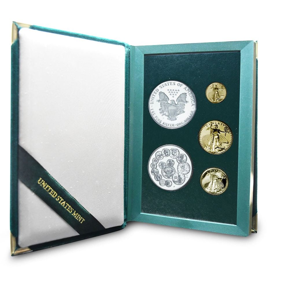 1993-P Proof American Gold and Silver Eagle 5-Coin Set (Box + CoA). (1 of 5)