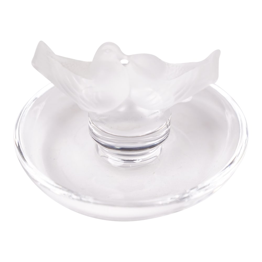 Lalique Crystal Kissing Love Birds Vintage Ring Tray (1 of 5)