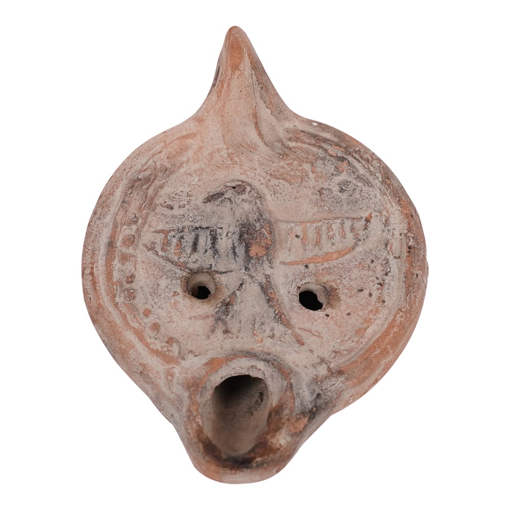 Terracotta Oil Lamp from Roman Empire Eagle Motif (1 of 7)