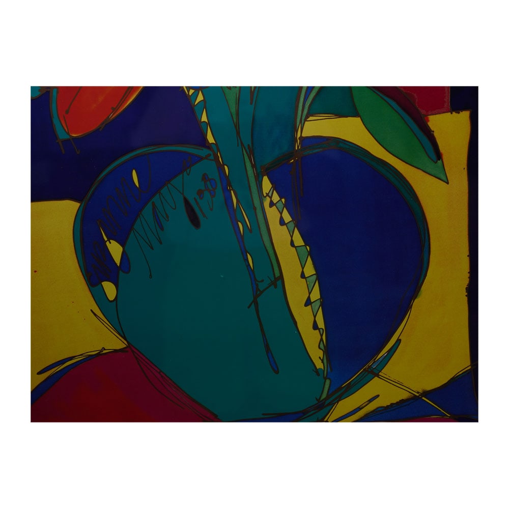 Exploding Tulips Suzanne May Framed Offset Lithograph - 4