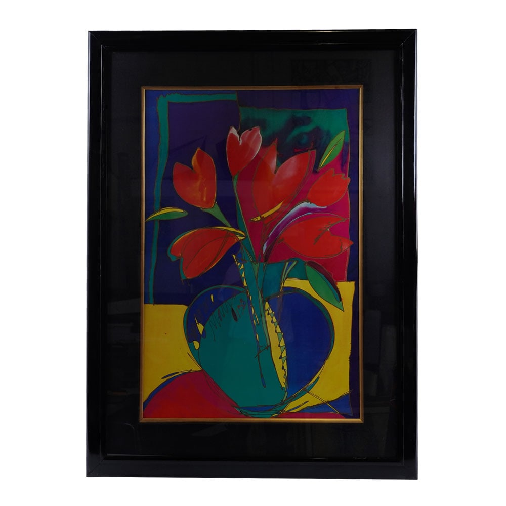 Exploding Tulips Suzanne May Framed Offset Lithograph - 5