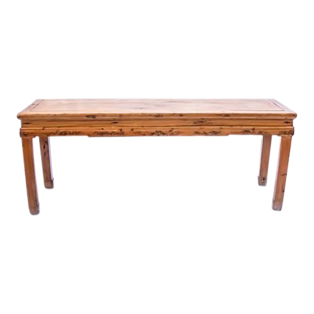 Antique Dutch Colonial Hand-Carved Bench: Dutch Colonial Hand-Carved Bench. Approximate Dimensions: 21 in. x 54 in. x 15 in. Provenance: Naples, FL Estate. House of Craven Auction Gallery: Please consider downloading our free mobile app avail