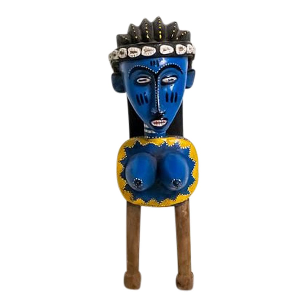 African Painted Bozo Statue Carved Mask: Authentic African Painted Bozo Statue Carved Painted Mask on Custom Stand 28 in. Height. Provenance: Miami, FL Estate. House of Craven Auction Gallery: Please consider downloading our free mobile app