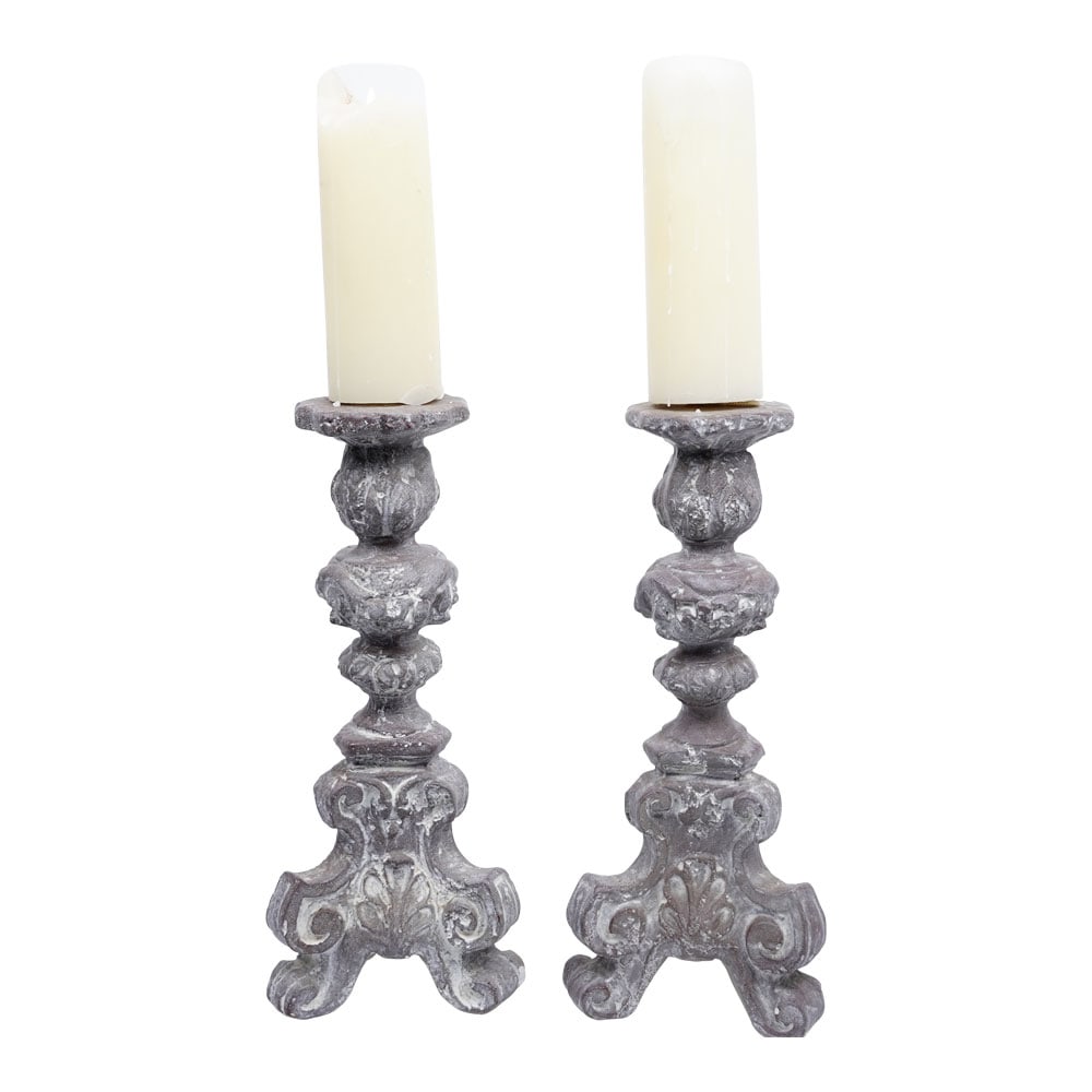 Pair (2) Italian Rococo Candlesticks: Pair (2) Italian Rococo Candlesticks. Provenance: Palm City, Florida Estate. House of Craven Auction Gallery: Please consider downloading our free mobile app available on iOS and Android: House of Cra