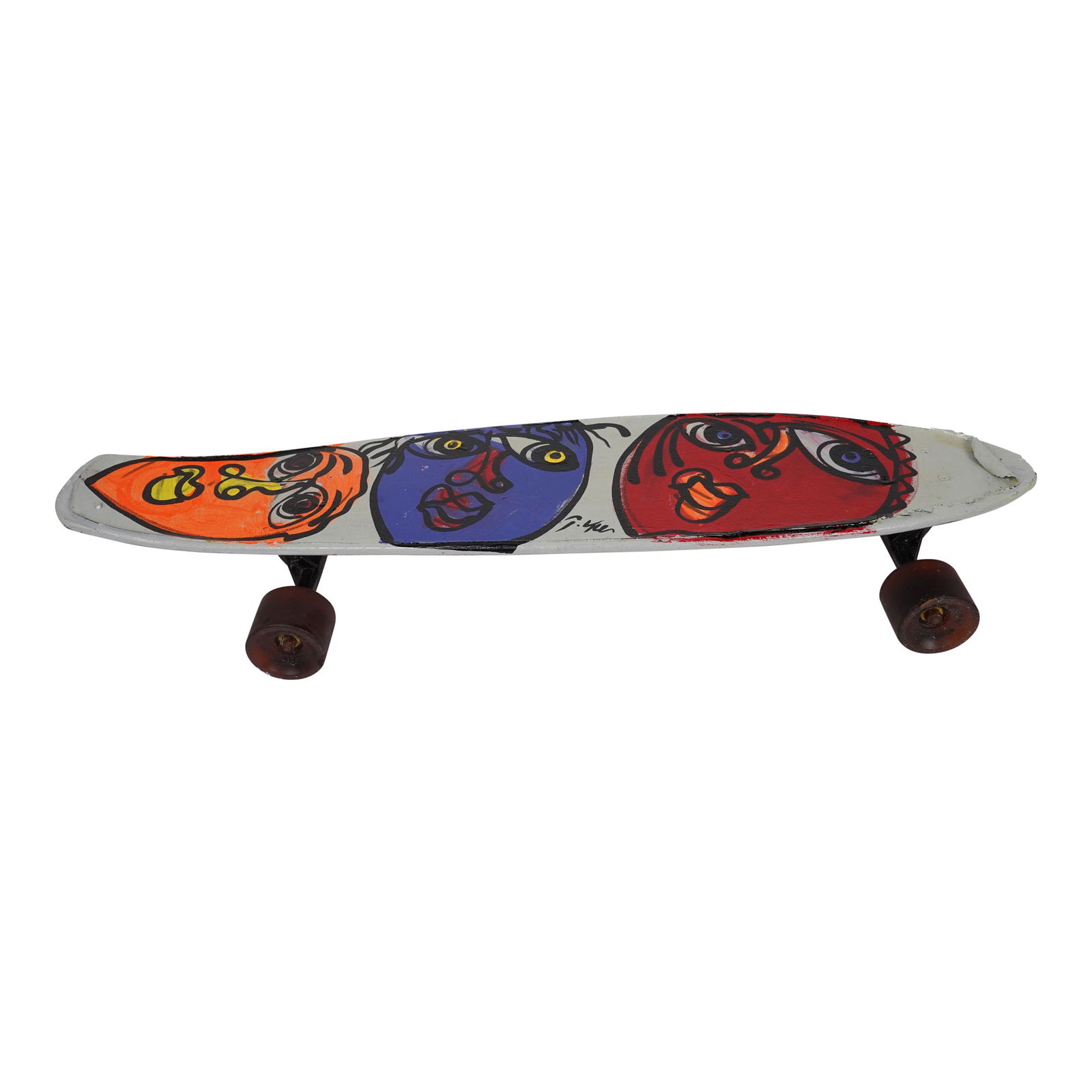 Peter Robert Keil Decorative Wall DŽcor Skateboard ART Panel: Original Hand-Painted and Signed Peter Robert Keil Decorative Wall DŽcor Skateboard ART Panel. One of Germany's prolific contemporary painters. Born to parents who were both artists, Peter Robert