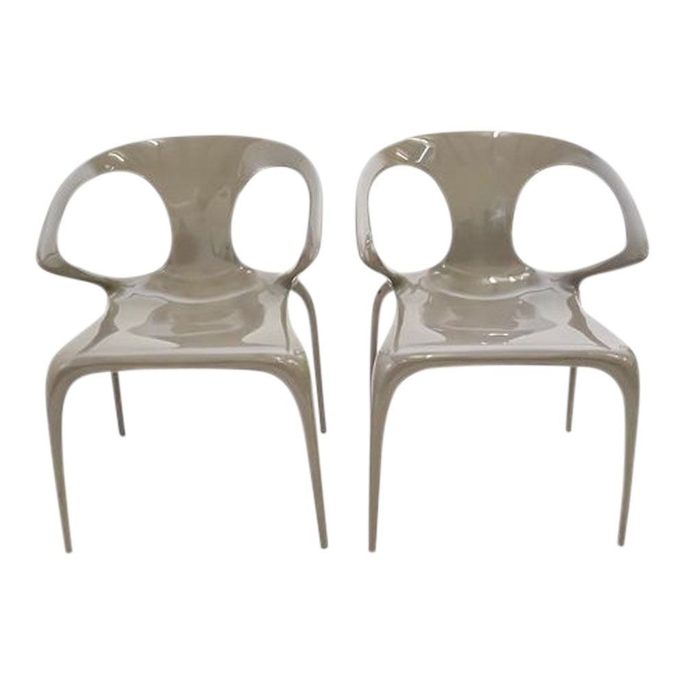 Song Wen Zhong Pair (2) Roche Bobois Italian AVA Bridge Polycarbonate Chairs (1 of 9)