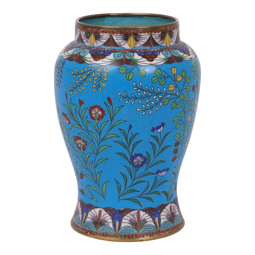Japanese Cloisonn? Vase (1 of 4)
