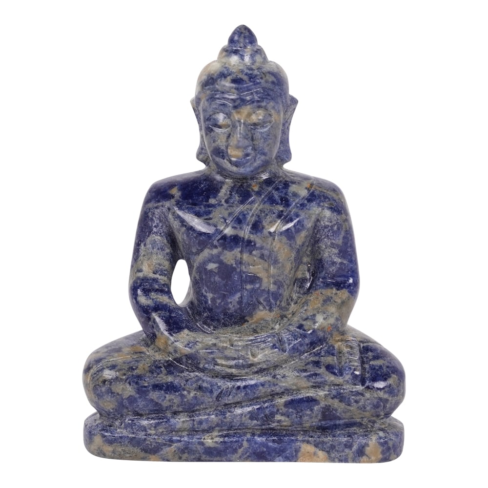 Sodalite Gemstone Hand-Carved Buddha (1 of 6)