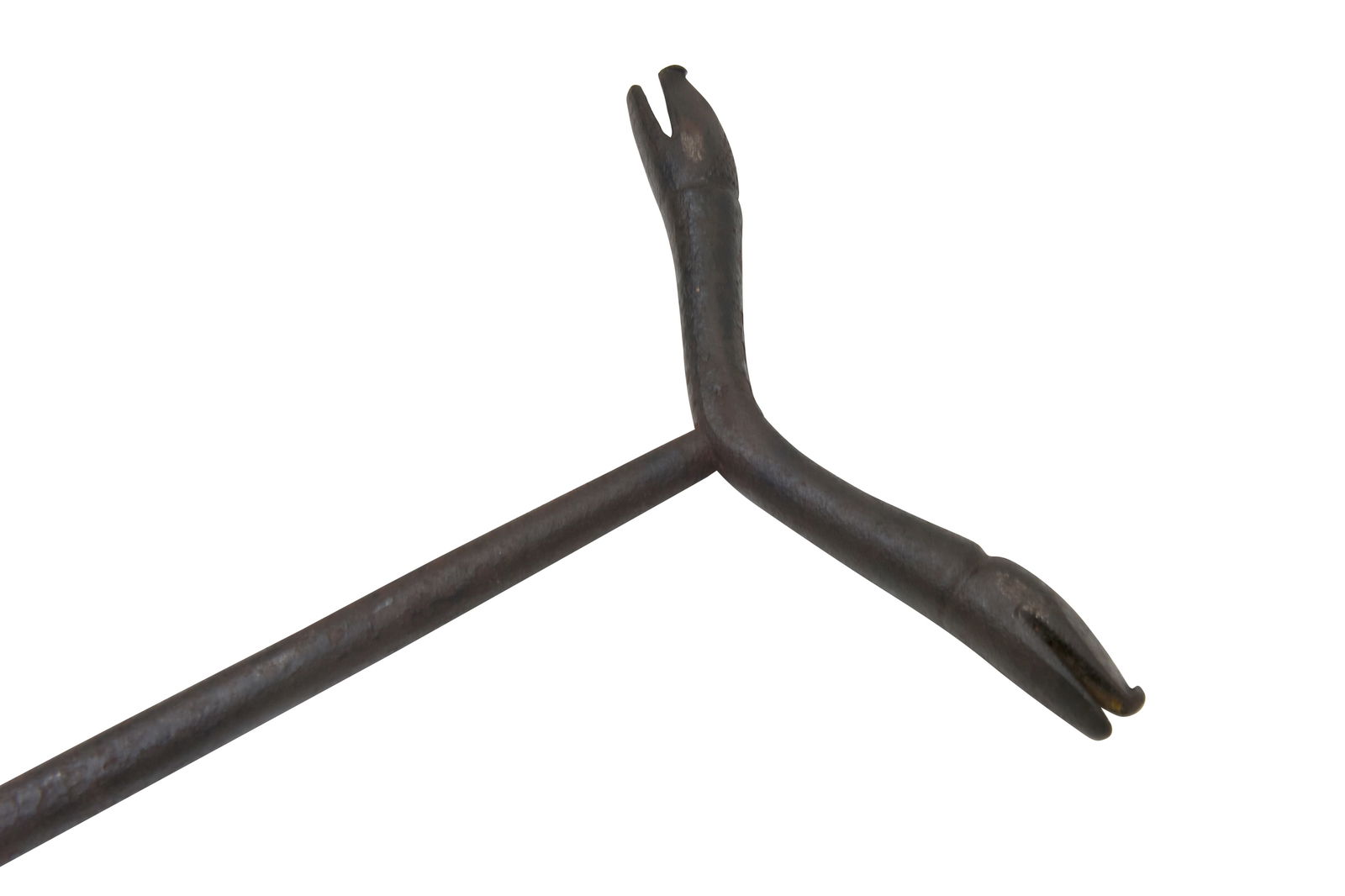 TWO INDIAN STEEL SUFI CRUTCHES WITH ANIMAL HEADS (1 of 6)