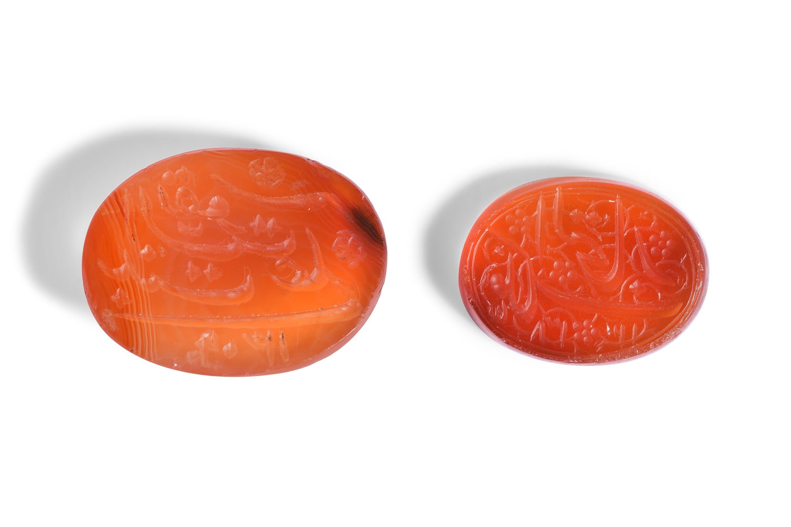 TWO NOMINAL INTAGLIO SEALS WITH WOMEN’S NAMES India or Afghanistan, and Iran, dated respectively (1 of 2)