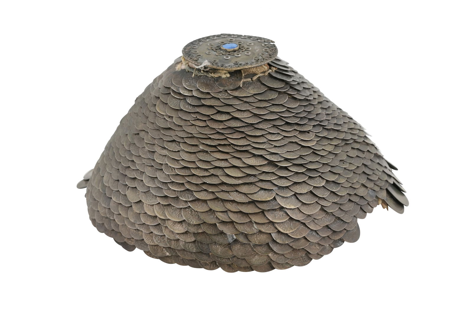 A PALESTINIAN CEREMONIAL WEDDING SILVER 'MONEY HAT' (WUQAYAT) Hebron, Southern Palestine, mid to (1 of 9)