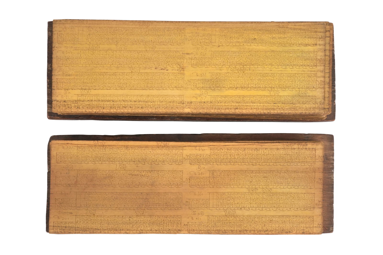 A SOUTH INDIAN PALM LEAF MANUSCRIPT WITH NUMERICAL CHARTS AND DIAGRAMS Possibly Tamil Nadu, Southern (1 of 5)