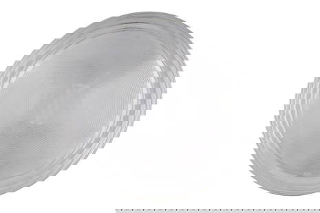 A ROUND ELKINGTON BSL SHEFFIELD ELECTROPLATED SILVER TRAY Sheffield, England, post-1940s: A ROUND ELKINGTON BSL SHEFFIELD ELECTROPLATED SILVER TRAY Sheffield, England, post-1940s Of circular shape, with gently everted rim, the central field finely decorated with concentric engine-turned