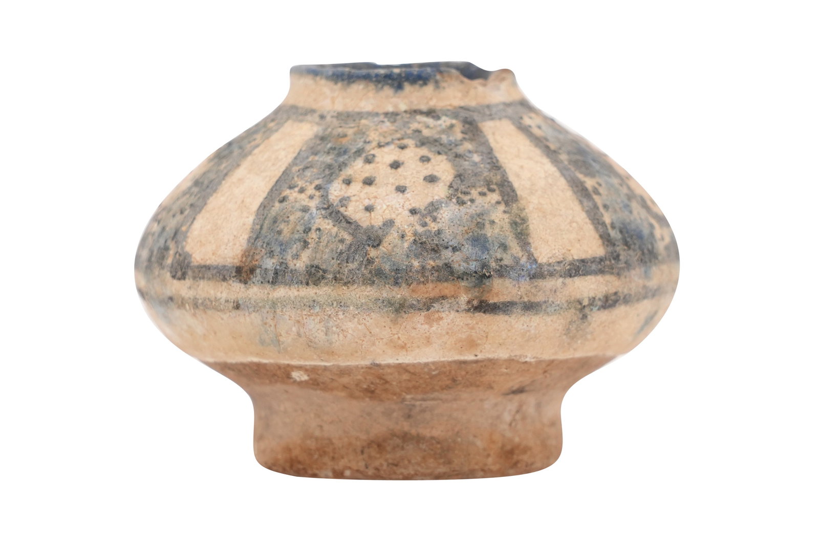 A PERSIAN SULTANABAD POTTERY INKWELL Iran, 14th century (1 of 6)