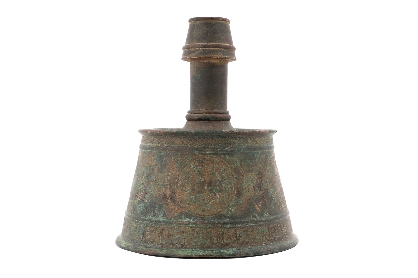 AN AYYUBID BRONZE CANDLESTICK Mosul, Iraq, 13th century (1 of 7)