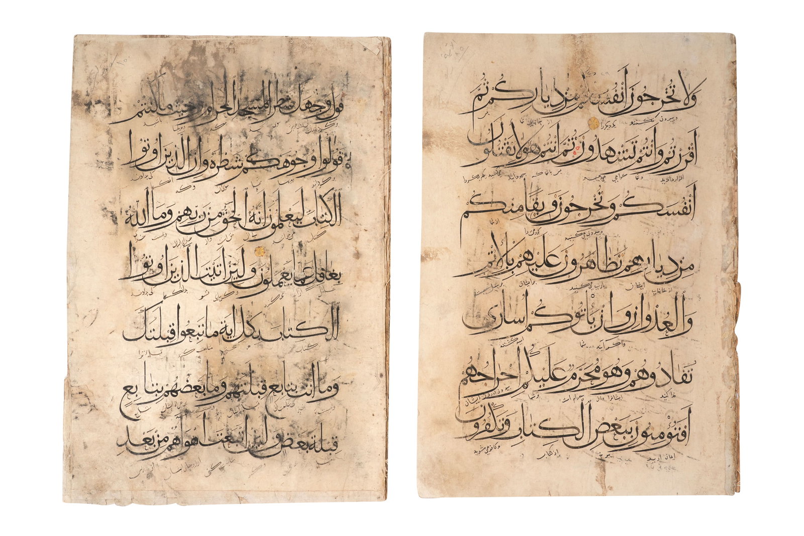 TWO MAMLUK QURAN HIZBS (SECTIONS) Egypt or Syria, 13th century (1 of 19)