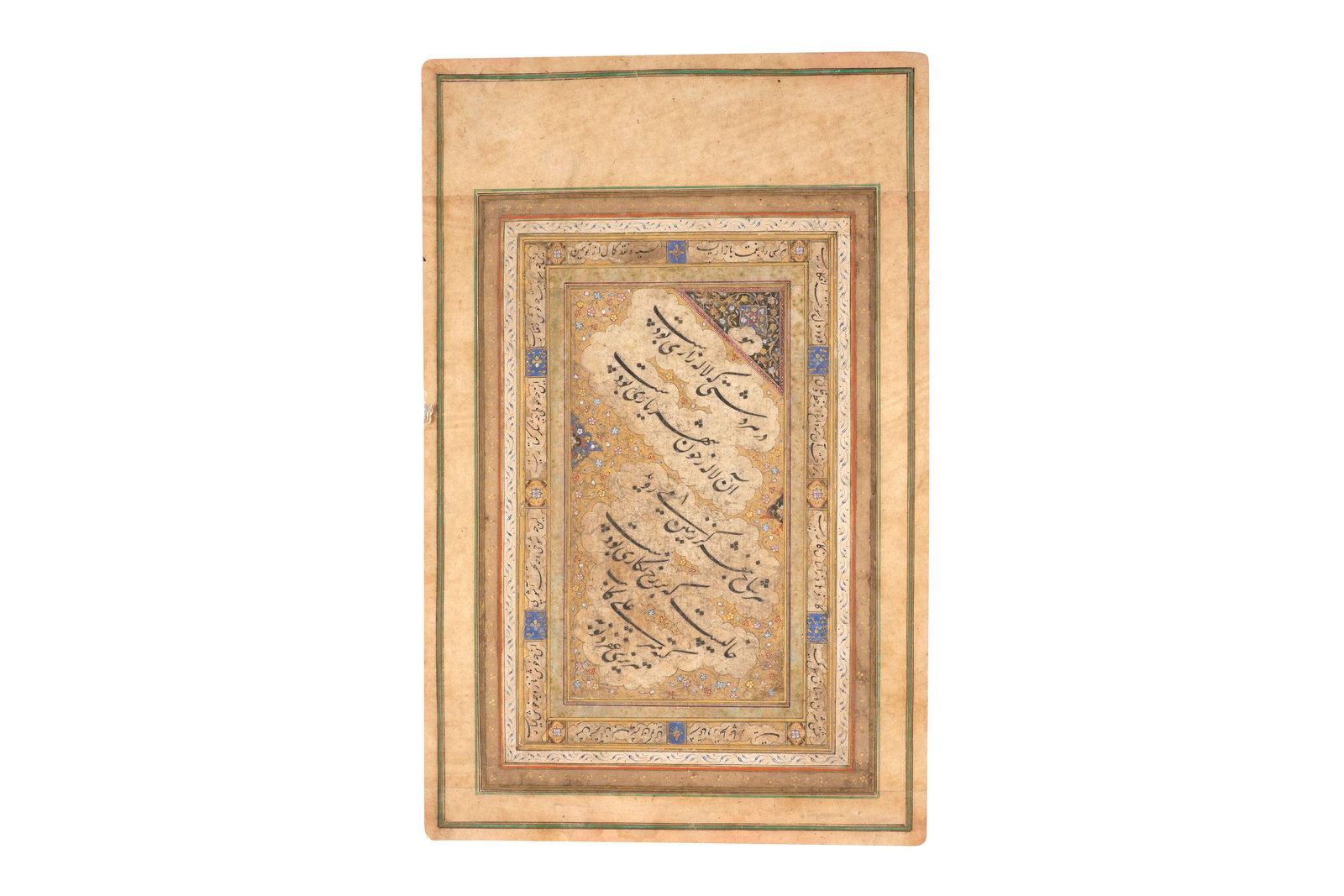 A NASTA'LIQ CALLIGRAPHIC PANEL BY MIR ALI KATIB TABRIZI Timurid Iran, 15th century (1 of 4)