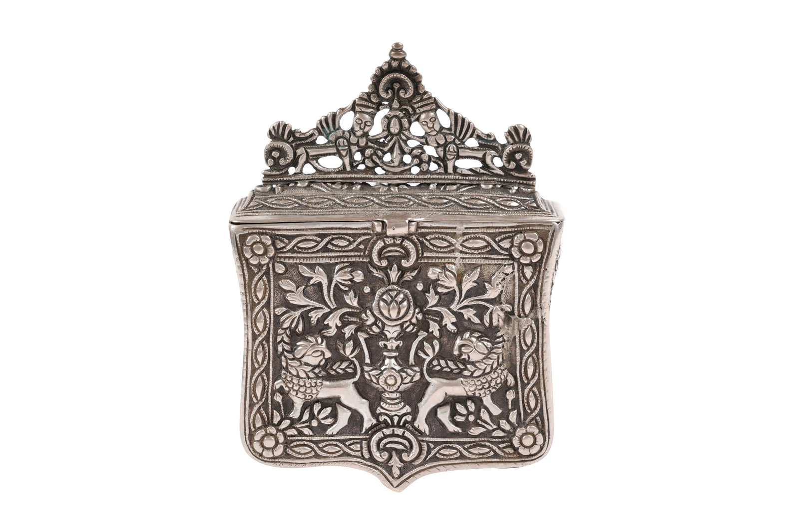 AN OTTOMAN SILVER GUNPOWDER CARTRIDGE BOX (PALASKA) Greece, 19th century (1 of 8)