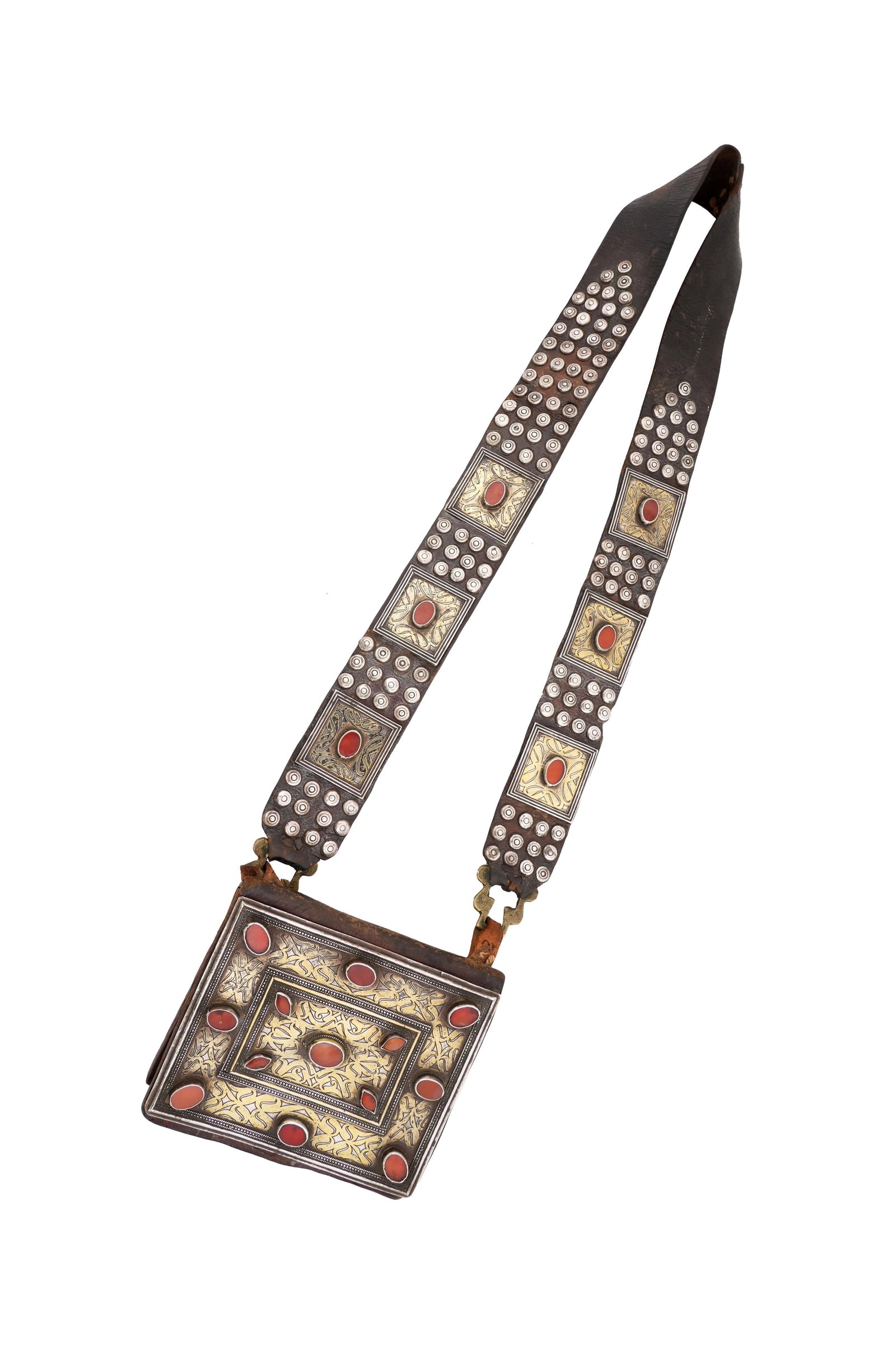 A TURKMEN SILVER TEKKE AMULET HOLDER (CHEIKEL) Central Asia, 19th century (1 of 5)