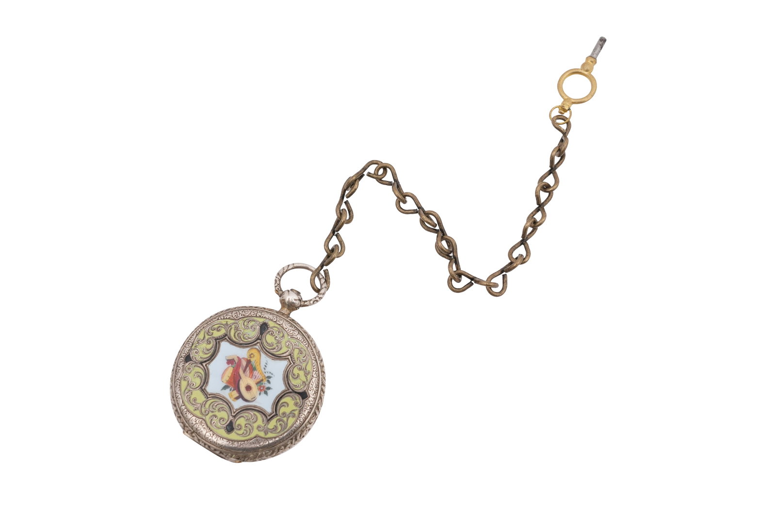 A GEORGE PRIOR ENAMELLED SILVER FULL HUNTER POCKET WATCH FOR THE OTTOMAN MARKET London, England, (1 of 8)