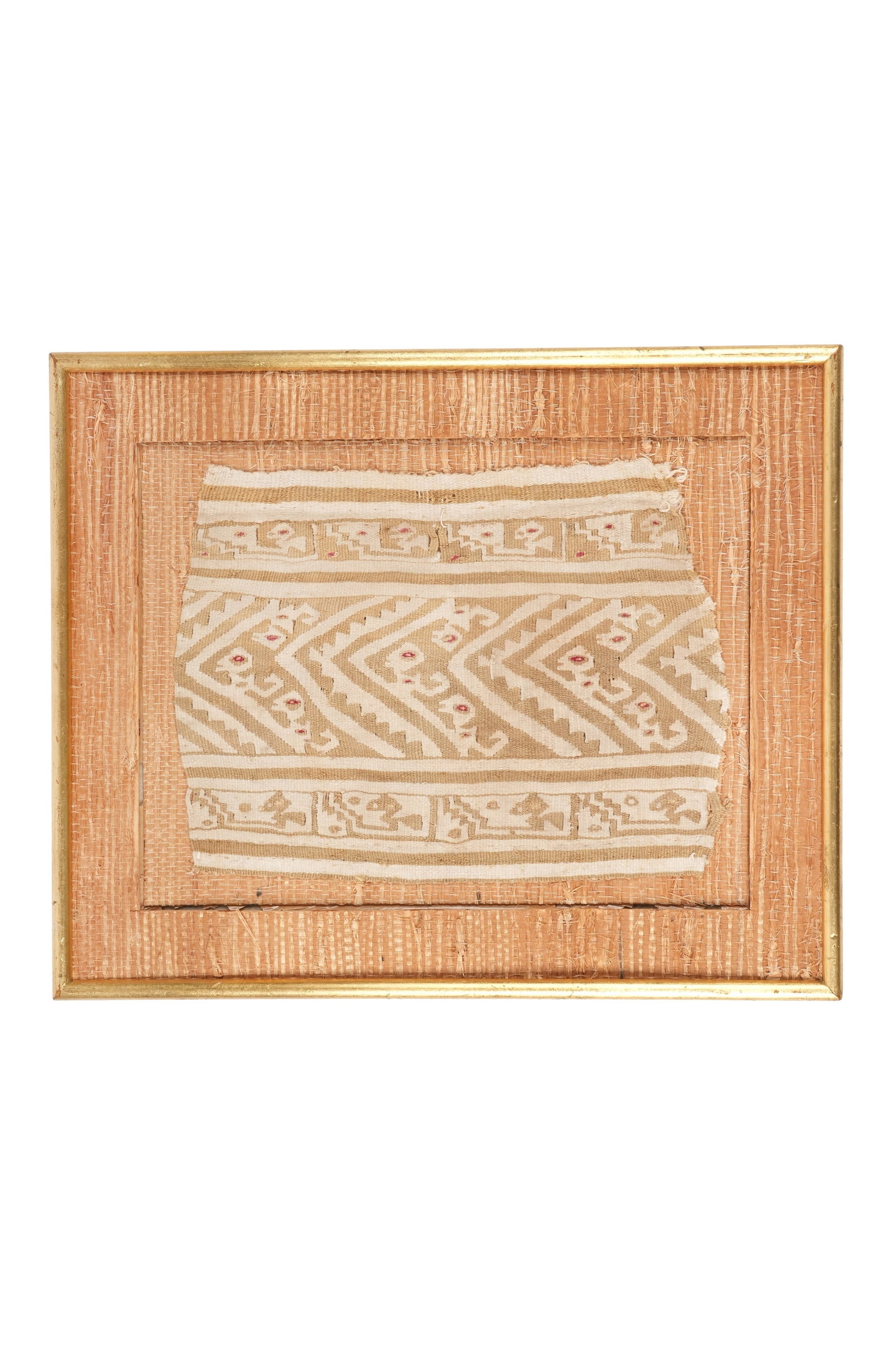 AN EARLY ISLAMIC EGYPTIAN TEXTILE FRAGMENT WITH KUFIC INSCRIPTION Probably Fustat, Egypt, late 9th - (1 of 2)