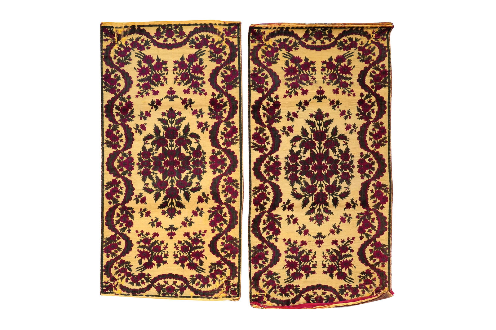 TWO OTTOMAN ÇATMA CUSHION COVERS (YASTIK YÜZÜ) Ottoman Turkey, late 19th century (1 of 4)